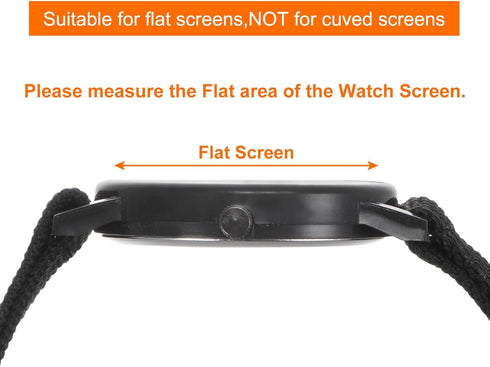 5pcs Watch Glass Screen Protectors 27mm HD High Definition Anti-Fingerprint Soft PET Universal Round Smartwatch Screen Protective Film Protector (...