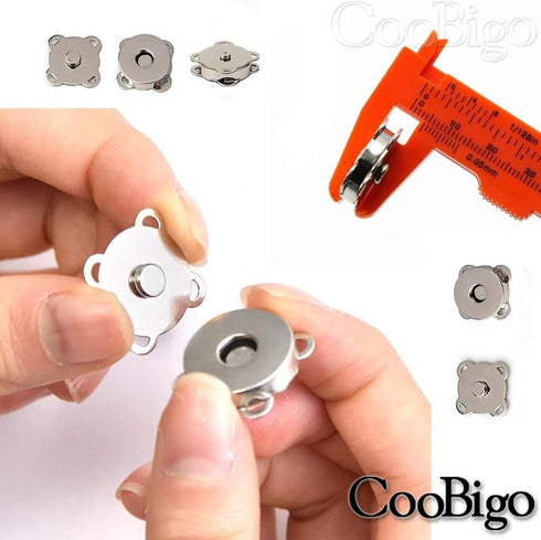 CooBigo Magnetic Snaps Buttons for Purses Magnetic Closures for Purses Bags Clothes Handbags,Magnetic Purse Closure Fasteners,Sewing on Magnetic S...