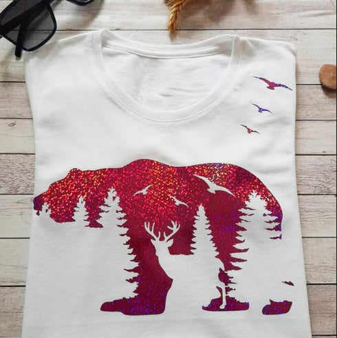 Animal Wood Burning Stencils for Painting 12” Deer Stencils Horse Stencil Bear Wolf Moose Drawing Templates for T-Shirt Fabric Wood DIY Crafts...