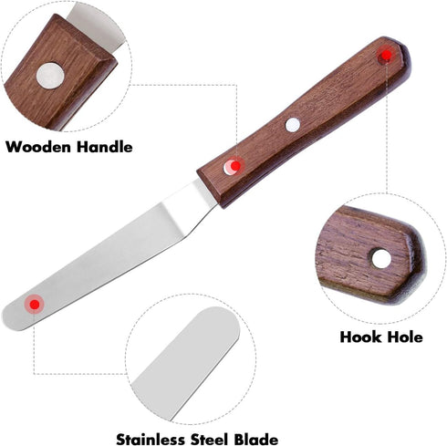 Cridoz 6 Pcs Stainless Steel Kitchen Cooking Tweezers Precision Tongs Drawing Spoons Offset Spatula for Food Culinary Plating Decorating...