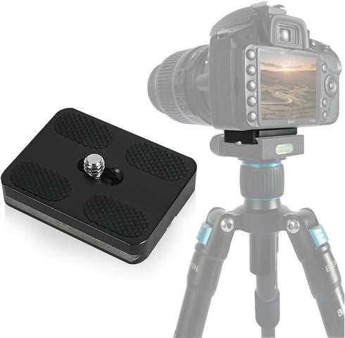 2 PCS Camera PU50 Quick Release Plate with 1/4'' Screw, Aluminum Alloy Universal 38mm Camera Plates Mount for Arca Swiss Clamp Ball Head Gimbals T...