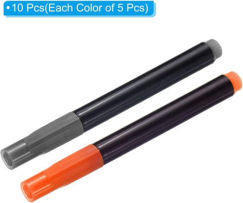 PATIKIL Dry Erase Marker Pens, 10 Pack Orange+Gray Ink Fine Point Low Odor Whiteboard for Office Home Classroom, Black...
