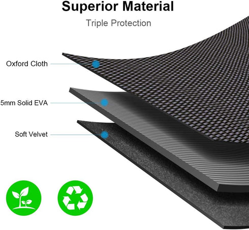 HOOTEK Hard Drive Hard Case, 2Pack Rectangle Shaped Portable Protection EVA Shockproof Earbuds Earphone Headset Headphone Carrying Cases with Zipp...