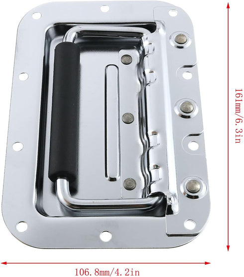 E-outstanding Spring Loaded Recessed Handle Flight Case Recessed Spring Loaded Pull Handle with White Hand Shank Furniture Hardware Accessories...