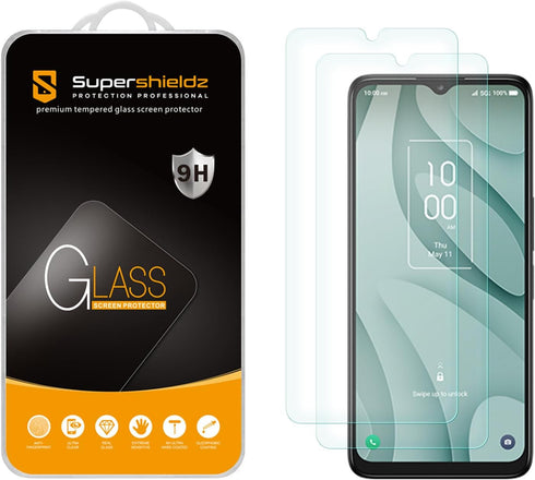 Supershieldz (2 Pack) Designed for TCL 40 X 5G / TCL 40 XE 5G Tempered Glass Screen Protector, Anti Scratch, Bubble Free......