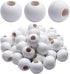 Wooden Spacer Beads - Jumbo 10mm & 25mm Round Balls, White - 50 Pieces for Handmade Decorations & Jewellery...