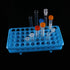 E-outstanding Test Tube Rack Blue Plastic Centrifuge Tube Racks with Silicone Pad Tubes 50 Positions for 5ml,10ml,15ml,50ml 18mm...