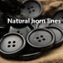 22 Pieces Real Horn Buttons Set for Blazer and Suit, 20mm 15mm Mixed Genuine Buttons for Men Women's Jacket Coat Uniforms (Black)...