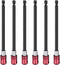 6pcs 150mm Magnetic Screwdriver Bits Holder Extension Quick Release Drill Bit Chuck Adapter with 1/4" Hex Shank for Socket Driver Adapter Power To...
