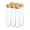 PATIKIL 80ml Plastic Test Tubes with Screw Caps, 6Pcs 156x30mm Tubes for Scientific Party Decoration Candy Bead Storage Bath Salt Lab Use, Gold To...