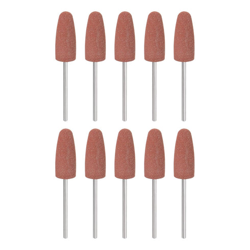 10pcs Rubber Polishing Bit Silicone Buffing Wheels 80 Grit 10mm Dia Mounted Grinding Head for Electric Grinder Rotary Tool, Cone Shape...