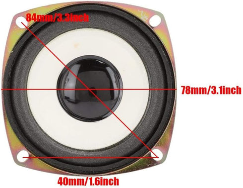 Full Range Speaker, 3 Inch 4ohm 5W Mini Full Frequency Audio Speaker Loudspeaker Home Stereo Woofer Loudspeaker for Multimedia Sound Box DIY....