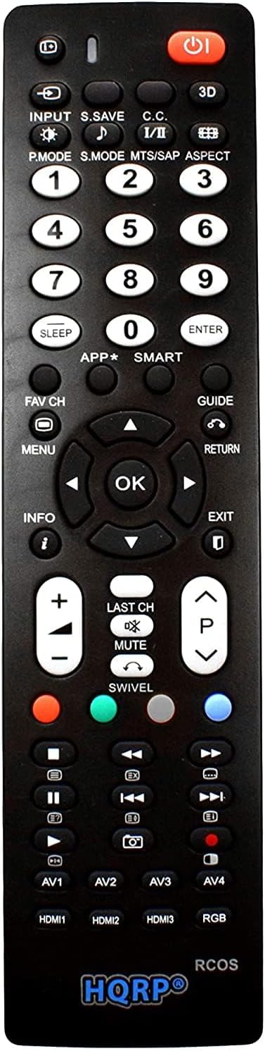 HQRP Remote Control Compatible with Hitachi P42A202 P42H401 P42T501 P50A202 P50A402 LCD LED HD TV Smart 1080p 3D Ultra 4K Plasma...