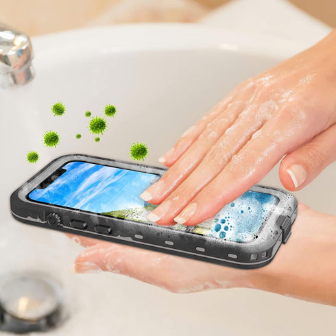 Waterproof iPhone 13 Case - Full Protection iPhone 13 Waterproof Phone case 6.1 Inch Shockproof Dustproof with Built in Screen Protector and Lanya...