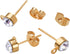 100pcs 5mm Rhinestone Earring Studs Hypoallergenic Earrings Posts with Loop and 100pcs Butterfly Earring Backs for DIY Earring Jewelry Making Supp...