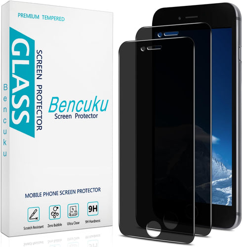 by HPTech (2 Pack) Privacy Screen Protector Designed for iPhone 8 Plus and iPhone 7 Plus 5.5-inch Anti-Spy Tempered Glass, Anti Scratch, Bubble Fr...
