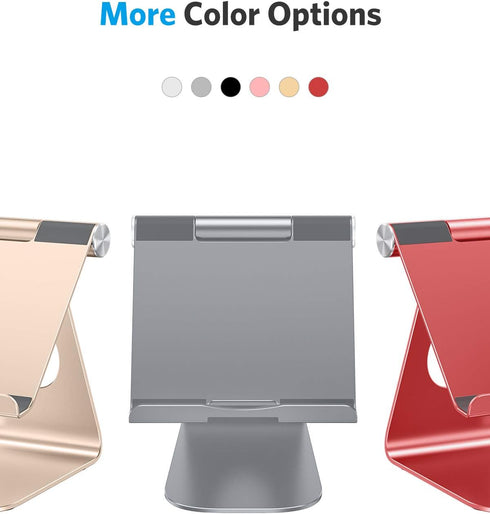 OMOTON Tablet Stand Holder Angle Adjustable, T1 Desktop Aluminum Tablet Dock Cradle Compatible with iPad Air/Mini, iPad 10.2, iPad Pro 11/12.9, Sa...