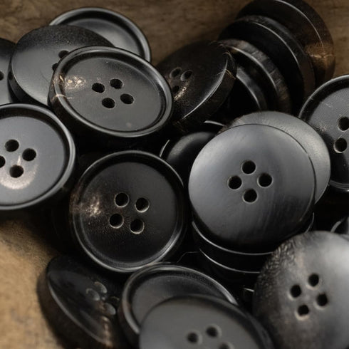 10 Pieces Large 28MM 1.1 Inch Natural Real Buffalo Horn Buttons for Men's Blazer, Peacoat, Coats, Jacket, Overcoat, Winter Coat, Uniform Genuine N...