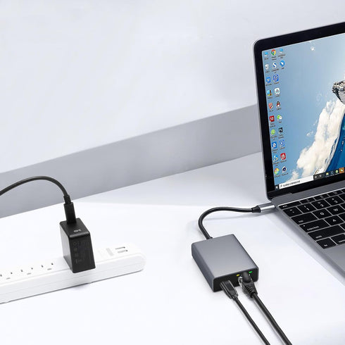 Smays Ethernet Adapter for Chromecast with Google TV, USB C to LAN Adapter with 100W Power Delivery...
