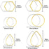 120pcs Hoop Earrings for Jewelry Making,Earring Beading Hoops Hypoallergenic Teardrop Hexagon Round Earring Hoop Open Bezel Pendant Frame for DIY ...