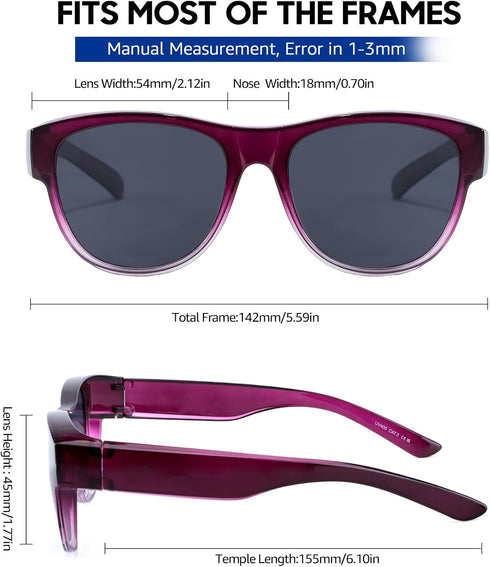 Fit Over Glasses Sunglasses for Women Trendy Polarized UV Protection Sun Glasses for Driving...