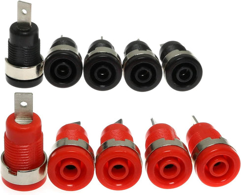 E-outstanding 10PCS 4mm Banana Speaker Jack Female Panel Mount Socket Test Connector Binding Post Adapter...