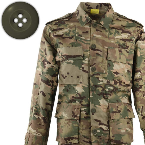 12 Pcs Olive Drab Sewing Buttons 0.75 inch Army Military Buttons 30L Buttons for Craft 4 Hole Polished Matte Finish Buttons 19mm Plastic Buttons f...