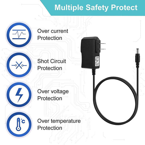 12.6V Massage Gun Charger Power Adapter Compatible with Cholas KZD02,TYIAUS,JamGym,ZonGym,HeaDot,Kelices,FENTASY AC Adapter Power Supply Cord...