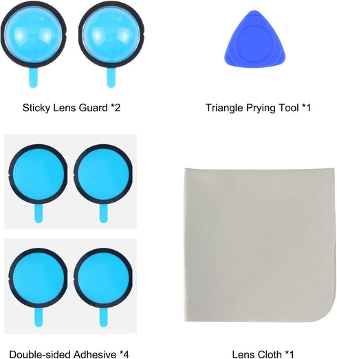 Insta 360 x3 Lens Protector, PULUZ Dual Lens Guards for Insta360 X3 Protective Case PC Protective Cover Sticky Lens Guards for Insta 360 x3 Access...