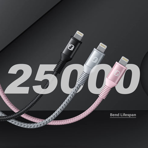 iPhone Charger Cable 10ft, 3Pack MFi Certified Extra Long Lightning Cable 10 Foot Fast Charging Cord Durable Nylon Braided USB Cable for iPhone 14...