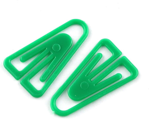 E-outstanding 200pcs Plastic Paper Clips 35mm Long Mixed Color Triangle Clips...