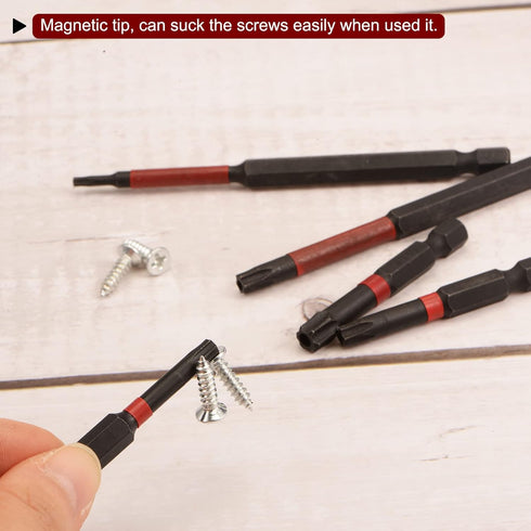2pcs T40 Impact Rated Torx Bit 1/4" Hex Shank 2" Length Magnetic Security Star Screwdriver Power Tool...