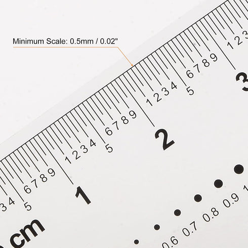 Film Flexible Ruler 4 Inch 0.5mm Scale PET Plastic Folding Straight Ruler Calibration Soft Ruler Measuring Tool for Factory, Transparent...
