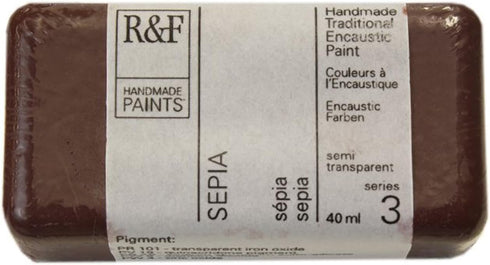 R&F Handmade Paints 1033 Encaustic Paint 40ml, Sepia...