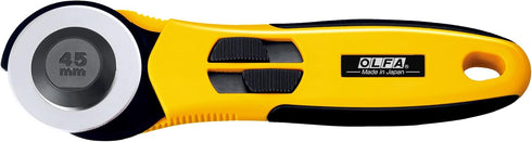 OLFA 45mm Quick-Change Rotary Cutter (RTY-2/NS) - Rotary Fabric Cutter w/Split Blade Cover for Crafts, Sewing, Quilting, Replacement Blade: OLFA R...