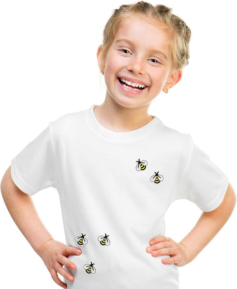 WILLBOND 60 Pieces Bee Embroidered Patches Bee Iron on Patch Cute Applique Patches for Clothing Bags, Jackets, Jeans, Hats, Clothes DIY Decoration...