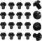 20Pcs WB2K101 Rubber Feet Range Burner Rubber Grate Feet fit for GE Kenmore Range Burner Cooktop Grate, 3/16" Hole Gas Stove Top Grate Feet Replac...