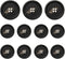 11 Pieces Natural Horn Buttons for Blazer and Suit, 20mm 15mm Genuine Buffalo Buttons for Men Women's Sport Jacket Coat Uniforms Sweaters Black...