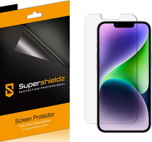Supershieldz (6 Pack) Designed for iPhone 14 / iPhone 13 / iPhone 13 Pro (6.1 inch) Screen Protector, High Definition Clear Shield (PET)...