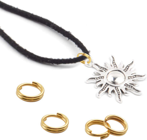 Jump Rings, 500 Pieces Golden Double Loop Round Split Rings Small Key Chain Hoops for Key Charms Jewelry Making, 6mm...