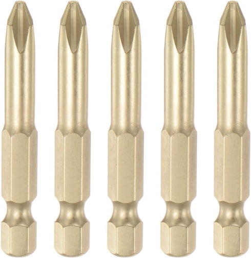 5pcs PH2 Phillips Head Screwdriver Drill Bit 2" Length 0.24" Dia 1/4 Inch Hex Shank S2 Steel Magnetic Cross Head for Power Tool...