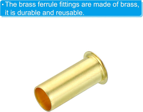 PATIKIL 6mm Tube OD Brass Compression Insert, 10 Pack Insert Tube Support Compression Sleeve Fitting Assortment Kit for Air Water Gas Hose...