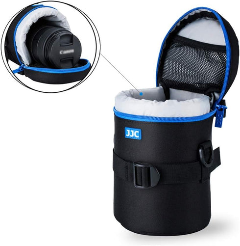 JJC Camera Lens Pouch Case for Canon EF 50mm f1.2 EF 24-70mm EF 70-300mm Tamron SP 70-300mm & More, Zipper Polyester Lens Protective Bag Interior ...