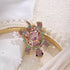 2Pcs Sparkly Rhinestone Turtle Brooch Charming Pink Green Accessory for Everyday Elegance Brooch Pin Accessories...