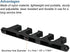 PATIKIL Chaise Adjustment Bracket, 2 Pack 5 Position Lawn Furniture Multi Position Back Support Adjuster for Outdoor Lounge Patio, Black...