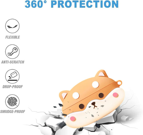Cute Case Compatible with Beats Solo Buds(2024) with Keychain, Soft Silicone Anime Puppy Protective Cartoon Cases Wireless Earbuds Accessories wit...