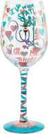 Enesco Designs by Lolita Nurse This Hand-Painted Artisan Wine Glass, 1 Count (Pack of 1), Multicolor, 440 milliliters...