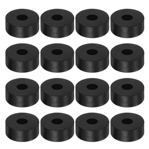 16pcs Rubber Spacer 1 Inch OD 0.26 Inch ID 0.4 Inch Thick Neoprene Round Anti Vibration Isolation Pads Isolator Rubber Washers Bushings for Home C...