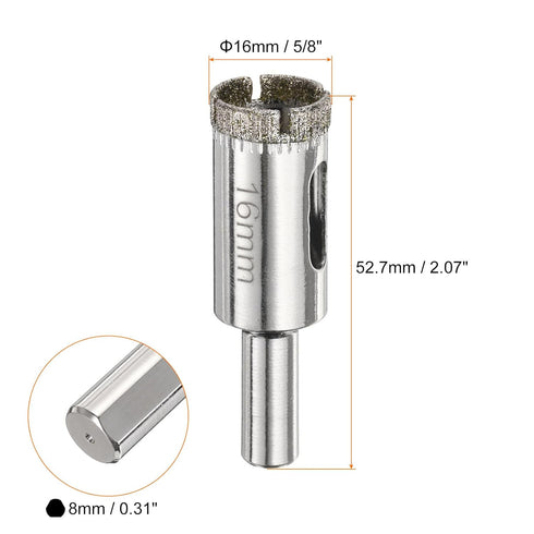 Diamond Drill Bit Hole Saw 5/8"(16mm) Tile Core Cutting Drilling Tool for Glass Ceramic Marble Porcelain Tile Quartz Gemstone Aquariums...