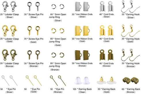 PAXCOO Jewelry Making Supplies Kit - Jewelry Repair Tools with Accessories Jewelry Pliers Findings and Beading Wires for Adult and Beginners...